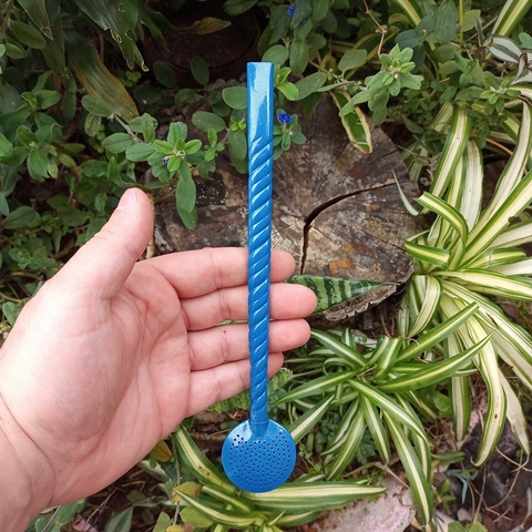 Bomba de Chimarrão TORCIDA Pintura Bojo Fixo Pérola Azul