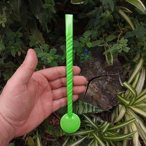 Bomba de Chimarrão TORCIDA Pintura Bojo Fixo Pérola Verde Neon