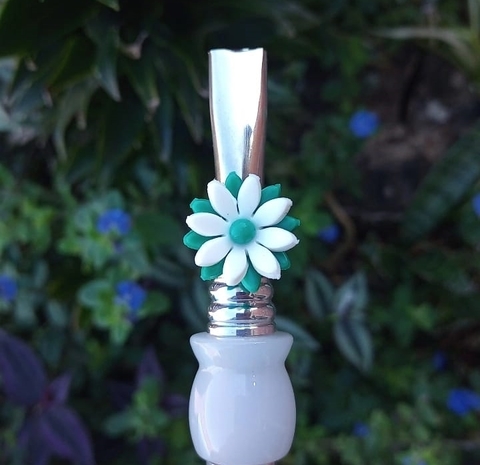 Kit 5 pingentes de Biscuit para Bomba Bicolor " Verde Tifany "