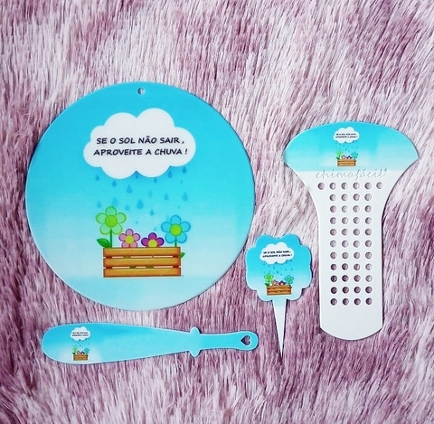 Kit Chima Fácil 4 Peças " Se o sol não sair aproveite a chuva " n52