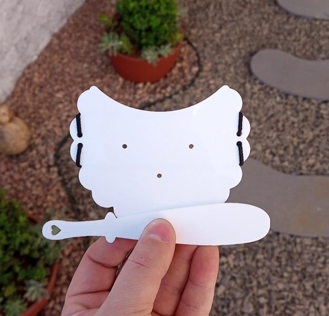 Kit Tapa Cuia 11cm + Espátula " Branco "