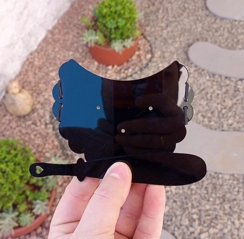 Kit Tapa Cuia 11cm + Espátula " Preto "
