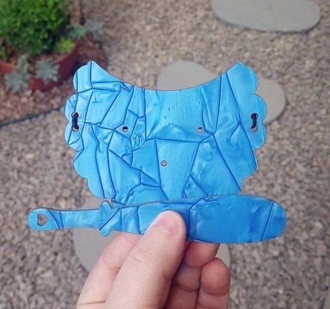 Kit Tapa Cuia 11cm + Espátula " Nuvem Azul "