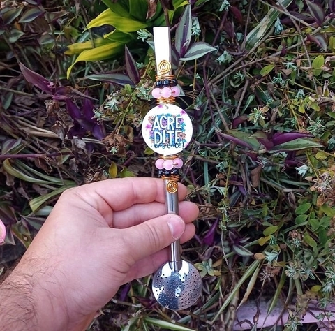 Bomba em Inox Decorada " Acredite em você " n29