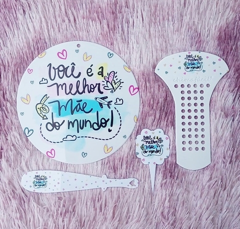 Kit Chima Fácil 4 Peças " Você é a melhor mãe do mundo " n38