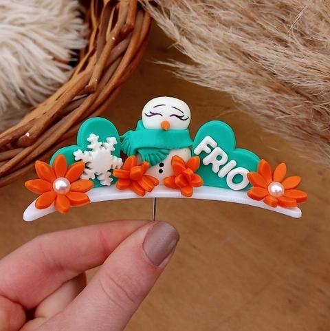 Enfeite Jardim " Boneco de Neve Frio "