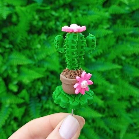 Enfeite de Cuia Cactus com Espinhos