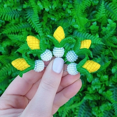 Kit 5 Enfeites de Cuia Milho Pérola - comprar online