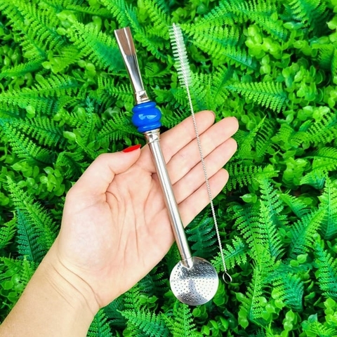 Bomba Rosqueável em Inox Pedra Acrílica " 3 Elos Azul " - comprar online