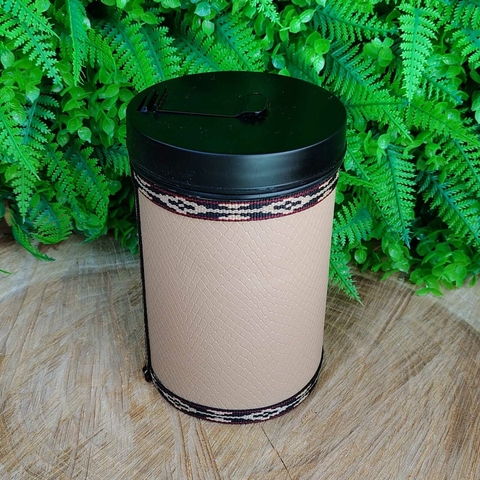 Porta Erva Forrado 250gr Courino " Réptil Nude " - comprar online