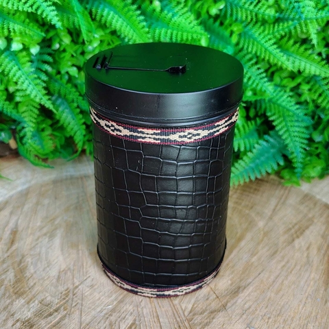 Porta Erva Forrado 250gr Courino " Croco Preto " - comprar online