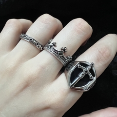 Anel Knight's Shield (Espada - Sob Encomenda) - Highlander Store BR