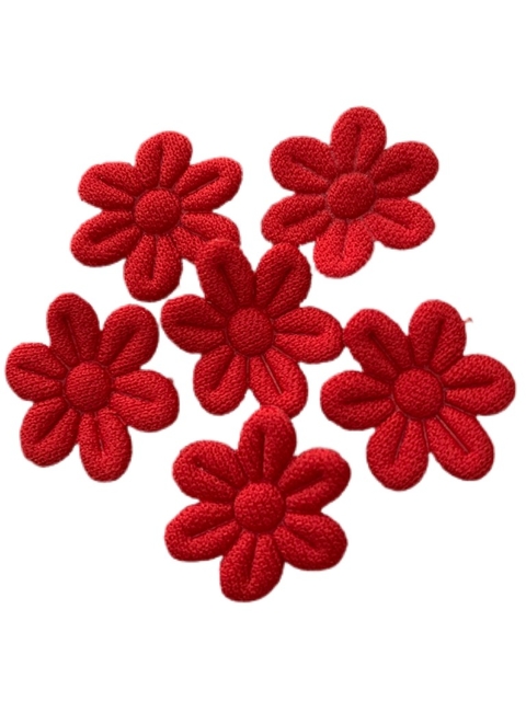 MINI FLOR PRENSADA VERMELHO 2CM - 20 UNIDADES