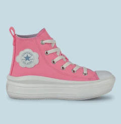 TÊNIS ALL STAR MOVE CA ROSA NEON/BRANCO/BRANCO K