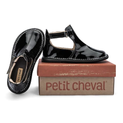 OPEN BOOT MEIA LUA VERNIZ NOIR B