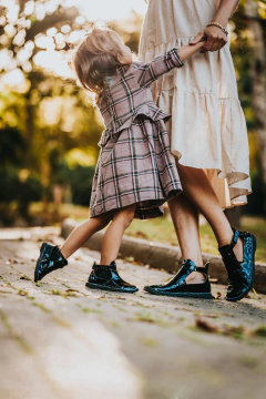 OPEN BOOT MEIA LUA VERNIZ NOIR T - VOGA