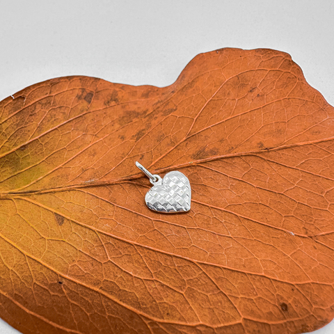 Pingente coração em prata