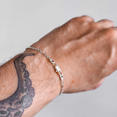 Pulseira Fígaro 3x1 - 3mm em prata - comprar online