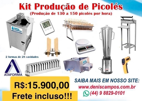 Kit Produção de Picolés 130 a 150 Picolés hora. - comprar online