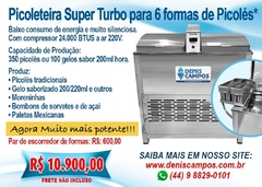 Picoleteira p/ 6 formas Super Turbo 350 Picolés por Hora. - comprar online