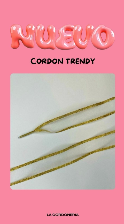 CORDON TRENDY PLANO GLITTER DORADOS 1,20- LA CORDONERIA