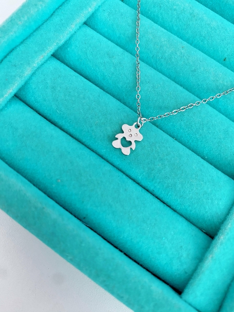 Colar infantil em aço inox ursinho coração - COD. HA18IC - comprar online