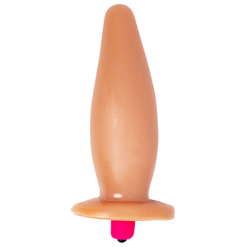 Protese plug natural com vibro 14,5x3,5cm