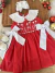 Vestido Jardim de Botões Vermelho na internet