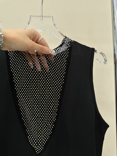 vestido curto tela com strass #9029 na internet