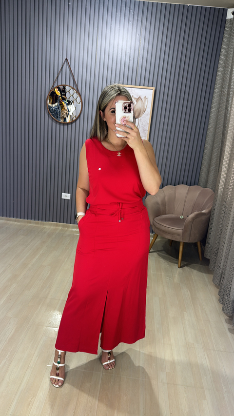 Conjunto saia Valentina liso