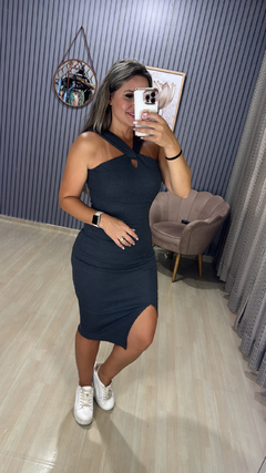 Vestido ribana alça - comprar online