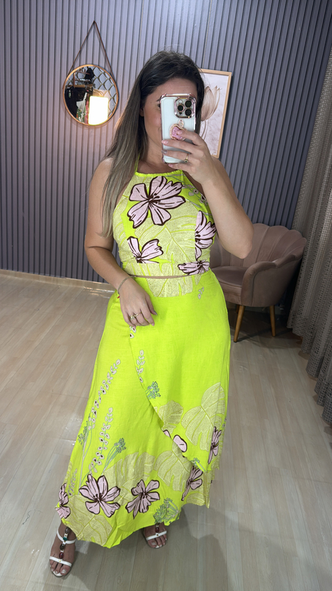 Conjunto saia MIDI flores