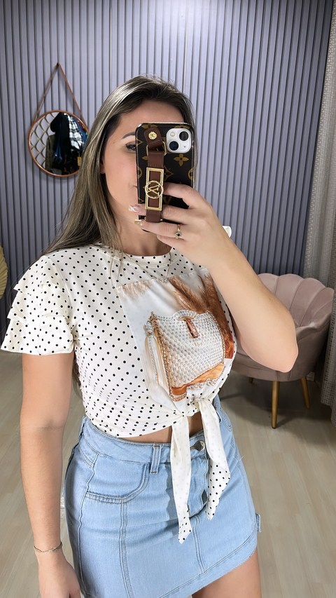 Blusa T-shirt poa
