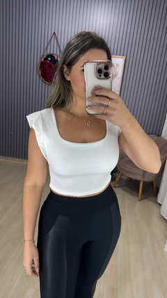 Croped canelado gala quadrada - comprar online