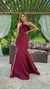 Vestido Longo Marsala Jade Sereia Um Ombro Só Com Babado - comprar online