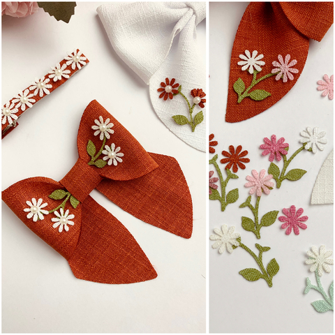 MINI MARGARIDA E CAULE EM LINHO