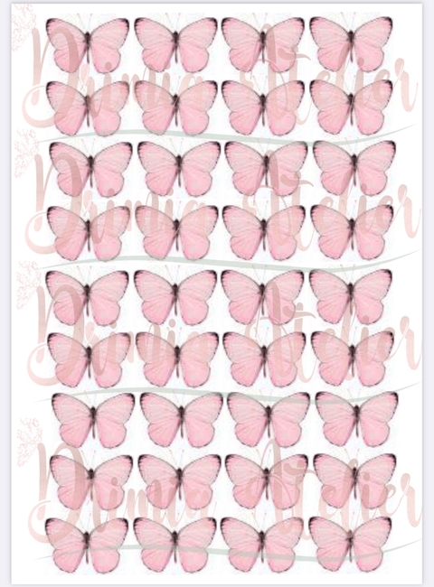 Borboletas 3 cm em tecido oxford para recorte