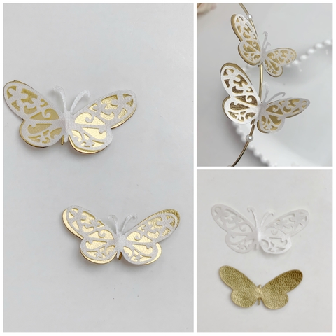 Borboleta Corino dourada modelo 31