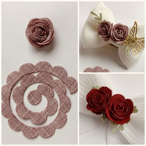 Flor espiral em LINHO