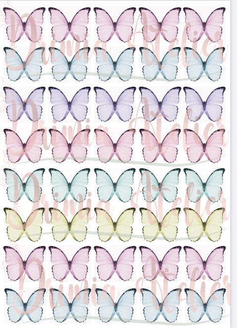 Borboletas em tecido para recorte oxford modelo novo