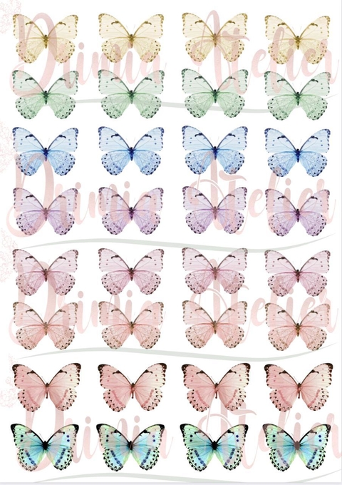Borboletas 3D para recorte - Modelo 12