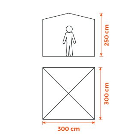 Gazebo Broksol 3x3 Mts De Acero Y Tela Rafia Liviano - comprar online