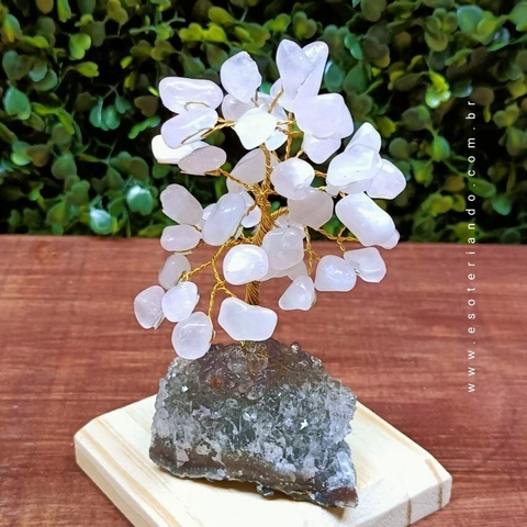 Árvore de Quartzo rosa e ametista - Amor e autoestima Árvore de Quartzo rosa e ametista - Amor e autoestima