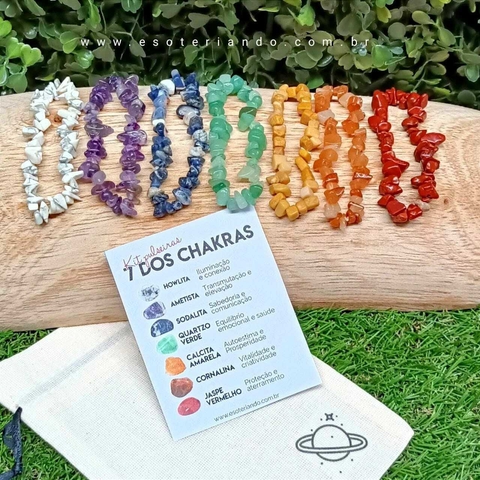 Kit com 7 pulseiras dos chakras  Kit com 7 pulseiras dos chakras