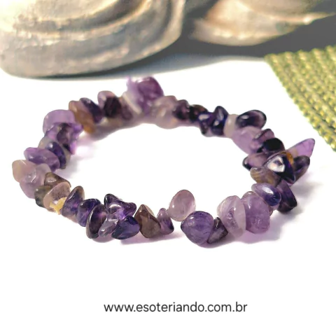 Pulseira cascalho Ametista (transmutação e transformação) Pulseira cascalho Ametista (transmutação e transformação)