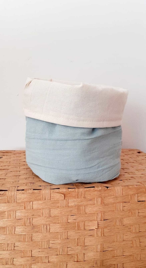 PAÑALERA CONTENEDOR REDONDO CELESTE