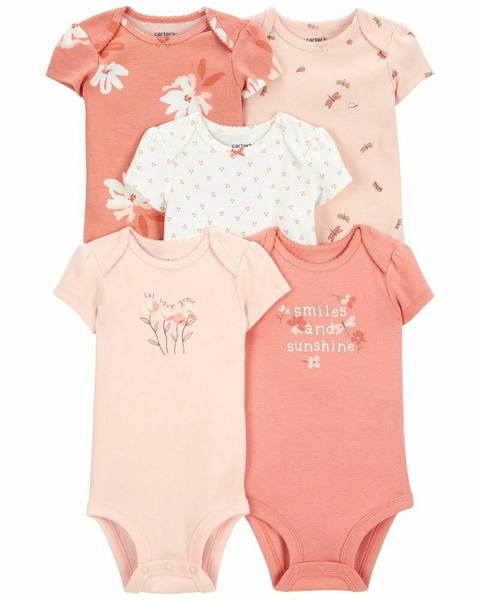 Carters pack x 5 bodys sunshine nueva temporada