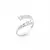 Anel Shine Cravejado Ajustavel - Prata 925 - comprar online