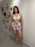 Short | Tecido: Tule | Cor: Estampado - comprar online