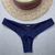 Calcinha asa delta fio duplo | Tecido: Trilobal | Cor: Azul Marinho